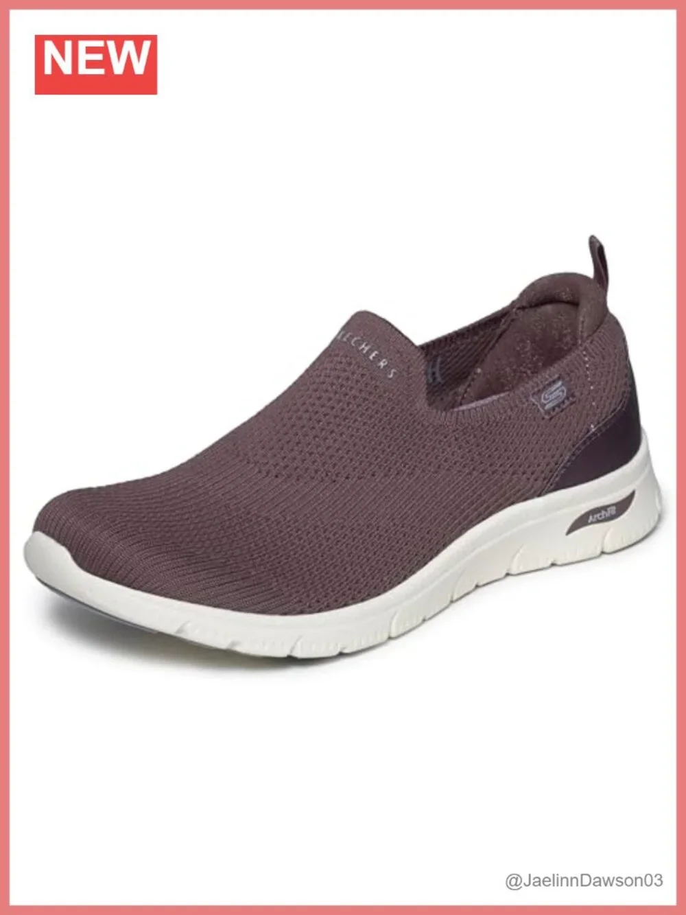 Women's Arch Fit Slip-On Walking Shoes - 4-Way Stretch Knit, Machine Washable